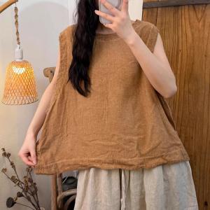 Summer Linen Oversized Tank Top
