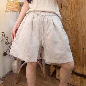 Summer Wide Leg Comfy Linen Shorts
