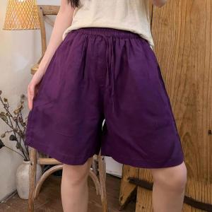 Summer Wide Leg Comfy Linen Shorts