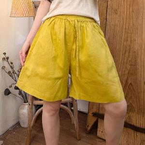 Summer Wide Leg Comfy Linen Shorts