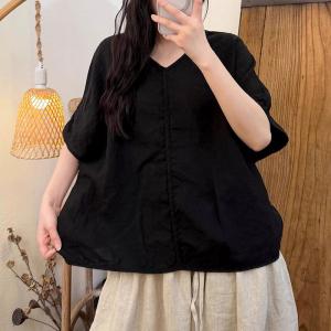 Solid Colors Oversized Flax T-shirt