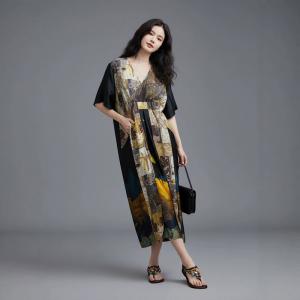 Silk Printed Front Tied Designer Elegant Dress