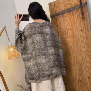 Spring Printed Oversized Organic Ramie Tunic