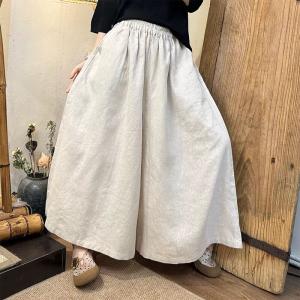 Old Money Style Linen Wide Leg Pants