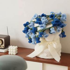 3D Knitted Crochet Flower Bouquet Throw Blanket Cozy Comfort Gift