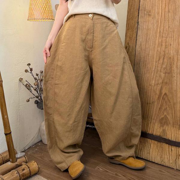 Casual 100% Linen Solid Color Beige White Violet Light Coffee comfy tropical hawaiian 