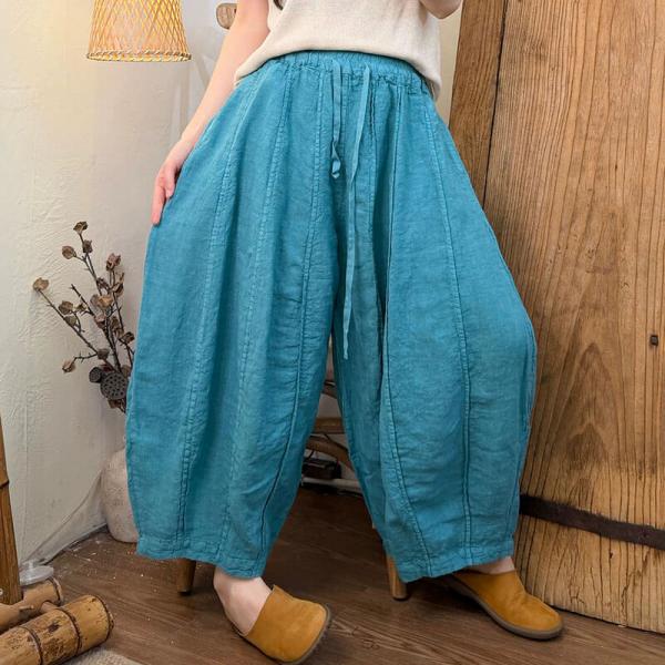 Casual 100% Linen Solid Color Cyan Light Camel Pink Dark Purple Flesh comfy tropical resort travel winery brunch hawaiian baggy lazy day 