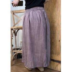 Pleated Linen Comfort Maxi Skirt