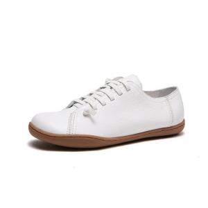 Lace Up Cowhide Soft Comfy Working Flats
