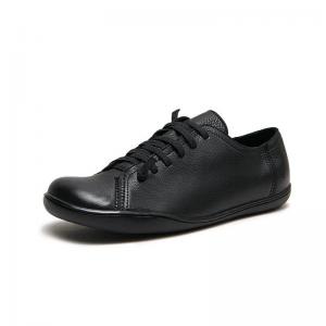 Lace Up Cowhide Soft Comfy Working Flats