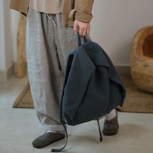 Versatile Cotton Plain Backpack for Men and Women