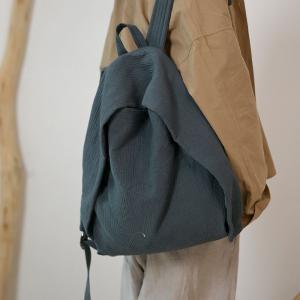 Versatile Cotton Plain Backpack for Men and Women