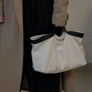 Cotton Linen Rectangle Handbag