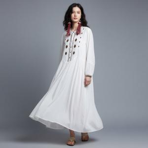 Summer White Embroidered Bohemian Dress