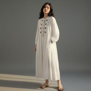 Summer White Embroidered Bohemian Dress