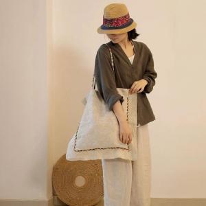 Little Stones Decorations Cotton Linen Tote Bag