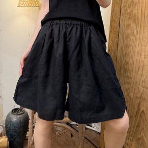 Comfy VIBE Linen Wide Leg Shorts