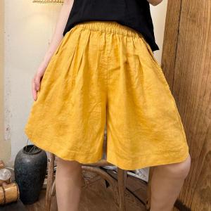 Comfy VIBE Linen Wide Leg Shorts