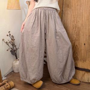 Summer Cotton Large Size Cotton Balloon Pants
