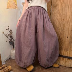Summer Cotton Large Size Cotton Balloon Pants
