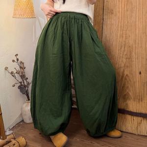 Summer Cotton Large Size Cotton Balloon Pants