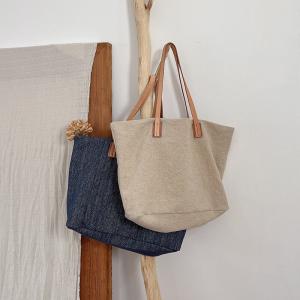 Travel Boho Style Cotton Linen Tote Bag