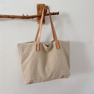 Travel Boho Style Cotton Linen Tote Bag