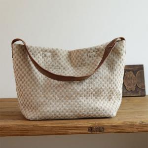 Cotton Linen Weave Tote Bag
