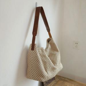 Cotton Linen Weave Tote Bag