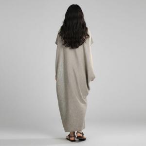 Asymmetrical Linen Maxi Caftan Dress