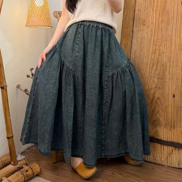 Casual 100% Cotton Solid Color Blue Denim baggy resort travel comfy petite slouchy lazy day 