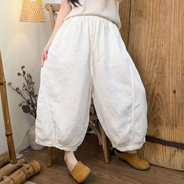 Casual 100% Linen Solid Color White Rose Orange Beige comfy tropical hawaiian baggy lazy day slouchy travel resort 