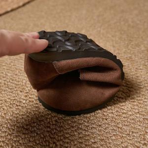 Round Toe Cowhide Lazy Day Slip-On Flats