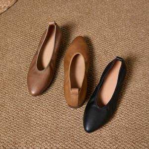 Office Style Chunky Heels Pointed Toe Shoes