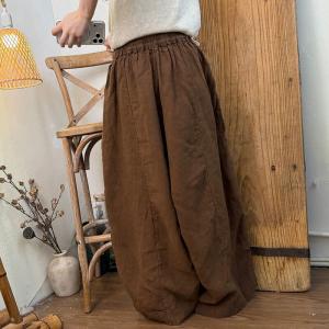 Solid Colors Cozy Linen Palazzo Pants