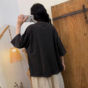 Fringed Pocket Cotton Casual T-Shirt