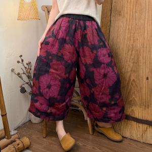 Organic Ramie Summer Printed Ankle Pants
