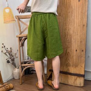 Casual Chic Summer Linen Wide Leg Shorts