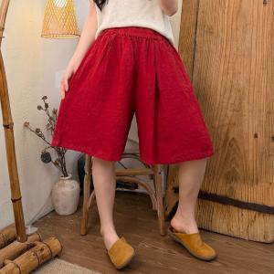 Casual Chic Summer Linen Wide Leg Shorts
