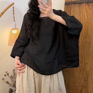 Loose-Fitting Summer Comfy Blouse