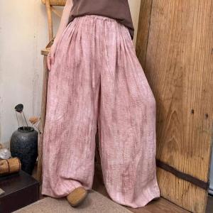 Beach Style Tencel Linen Comfy Palazzo Pants