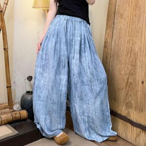 Beach Style Tencel Linen Comfy Palazzo Pants