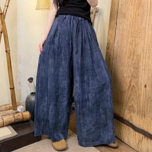 Beach Style Tencel Linen Comfy Palazzo Pants