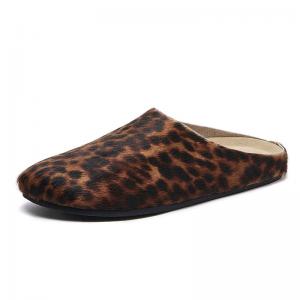 Pastel Colors Suede Leather Wide Toe Slippers