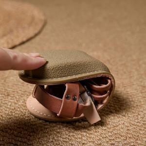 Front Cross Leather Roman Sandals