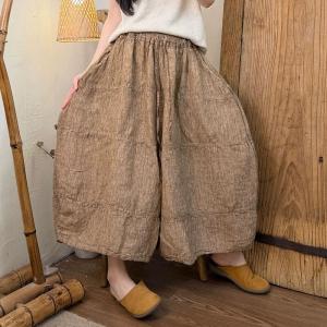 Dirty Wash Organic Linen Wide Leg Pants