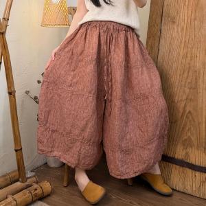 Dirty Wash Organic Linen Wide Leg Pants