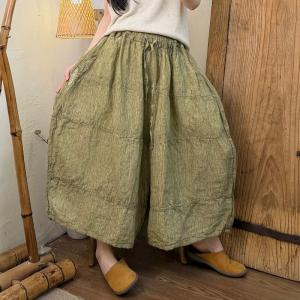 Dirty Wash Organic Linen Wide Leg Pants