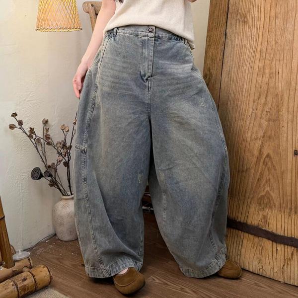 Casual 100% Cotton Solid Color Blue comfy western baggy ulzzang lazy day 