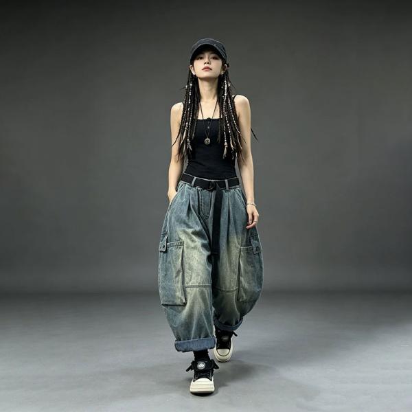 Casual 100% Cotton Solid Color Denim Blue comfy tropical hawaiian baggy western lazy day 